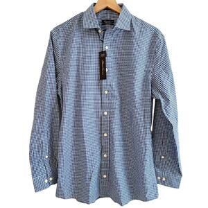 Kenneth Cole Slim Fit Long Sleeve Button Up Checkered Shirt